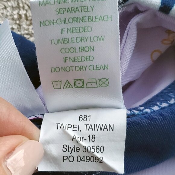 Lilly Pulitzer Luxletic Noelani Weekender Midi LE Leggings in Royal Blue XXS - Picture 10 of 15